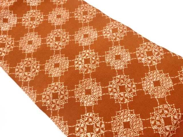 縮緬地変わり青海波模様名古屋帯